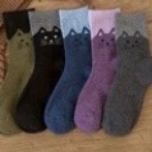 CAT SOCKS in FIVE COLORS!!!